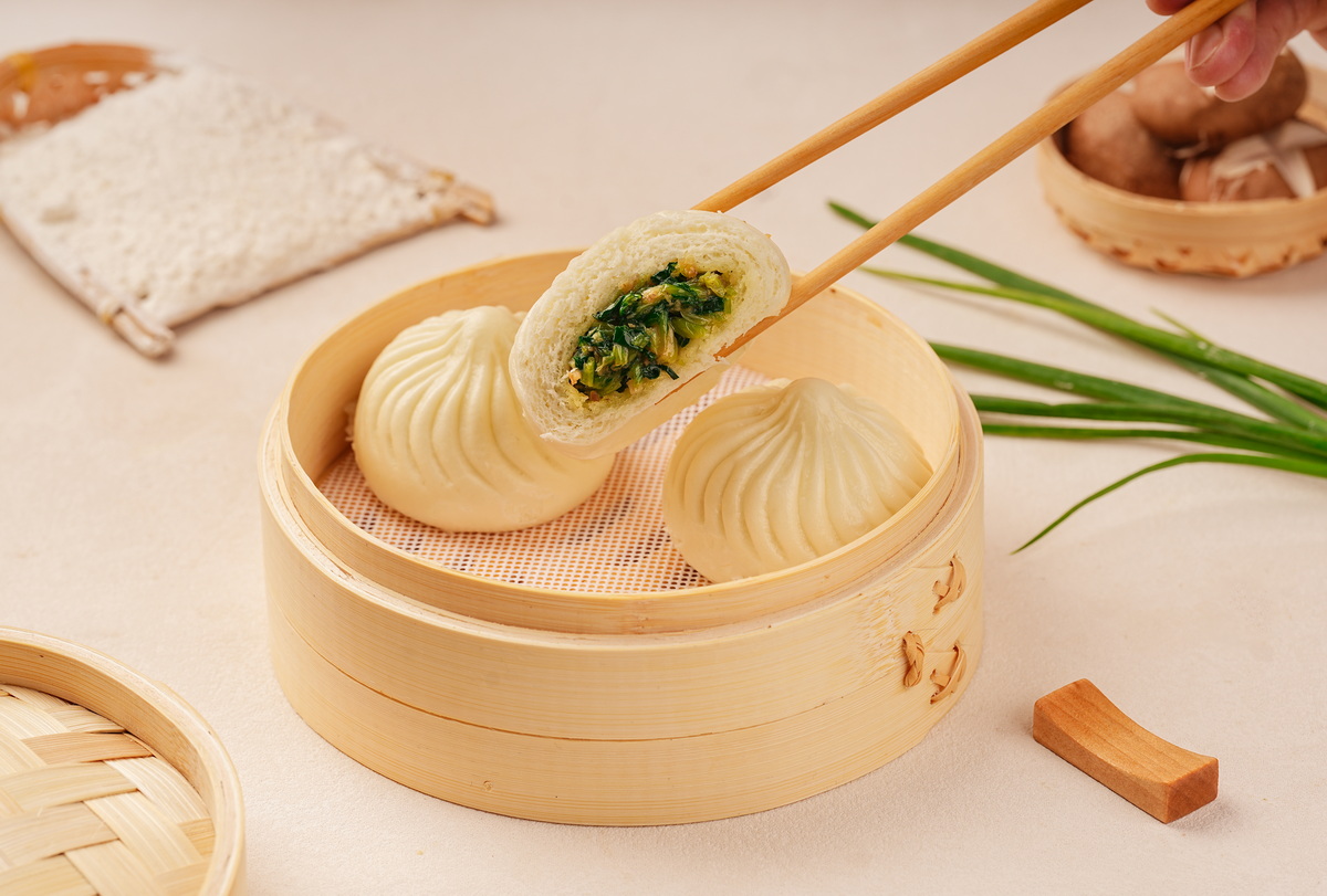 Baozi relleno de verduras (1Uds)