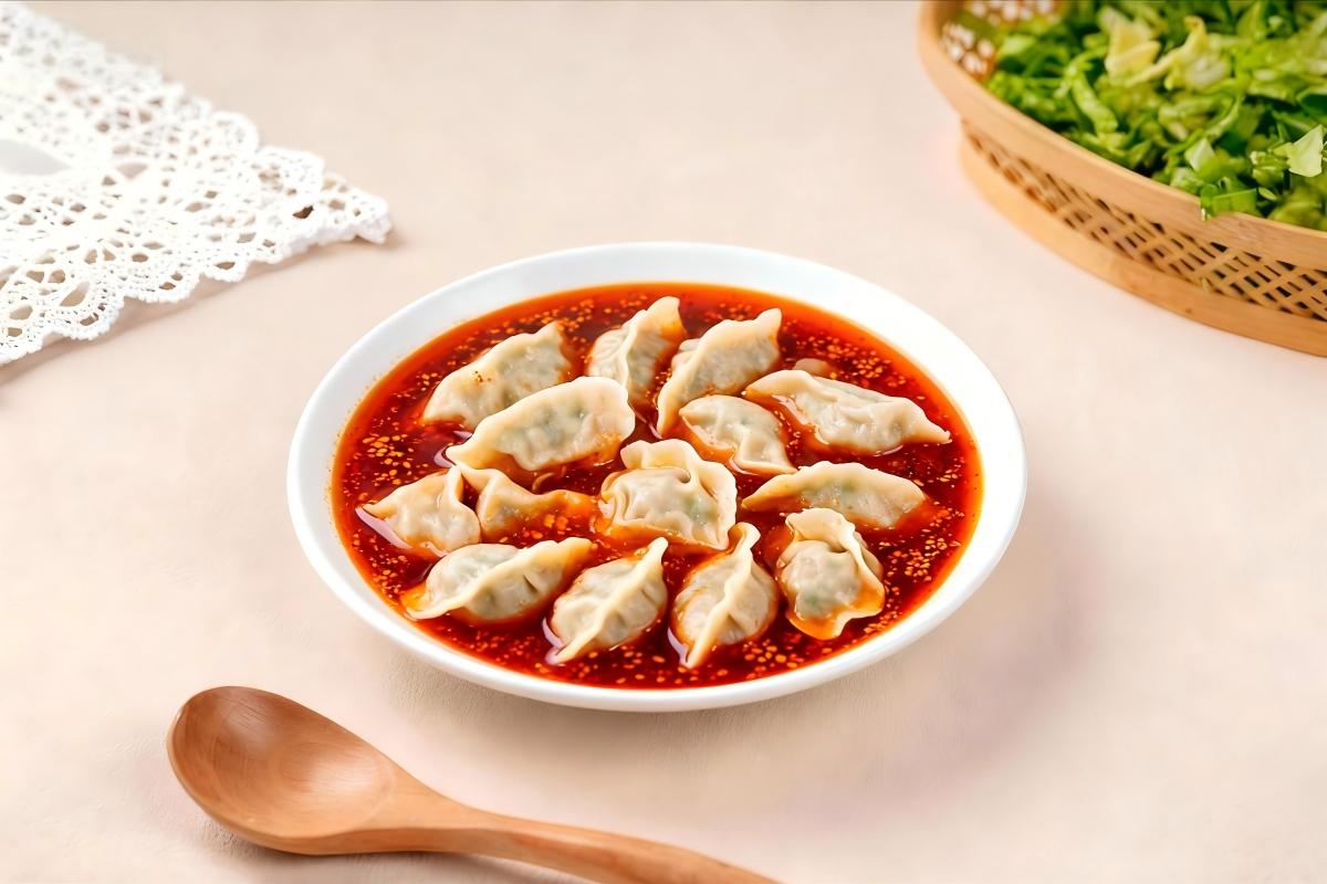 Dumplings En Sopa Agria 10 Unidades