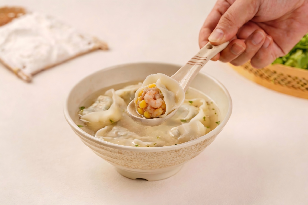 Wonton Grande Con Cerdo, Gambas y Maíz (10Uds)