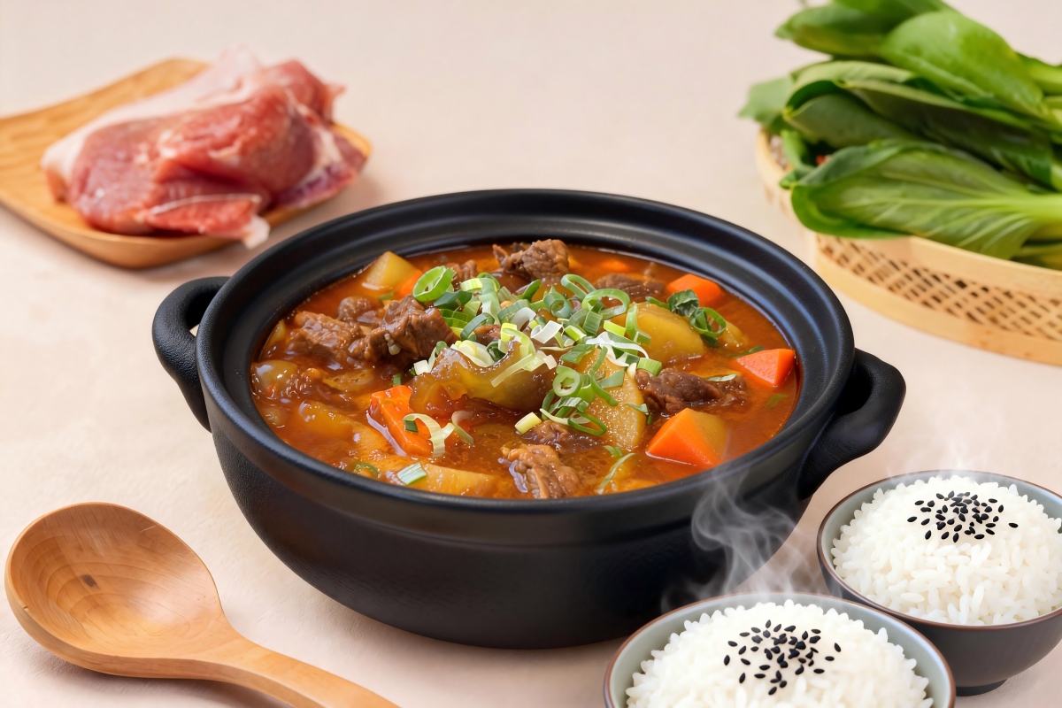 Menú Estofado de Ternera Para Dos (Acompañado de arroz blanco)