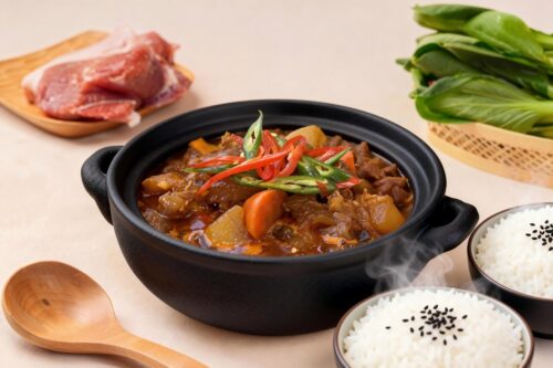 Menú Estofado de Tendón Para Dos (Acompañado de arroz blanco)