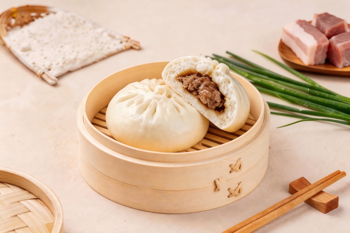 Baozi Relleno de carne de Cerdo Ibérico (1Ud)